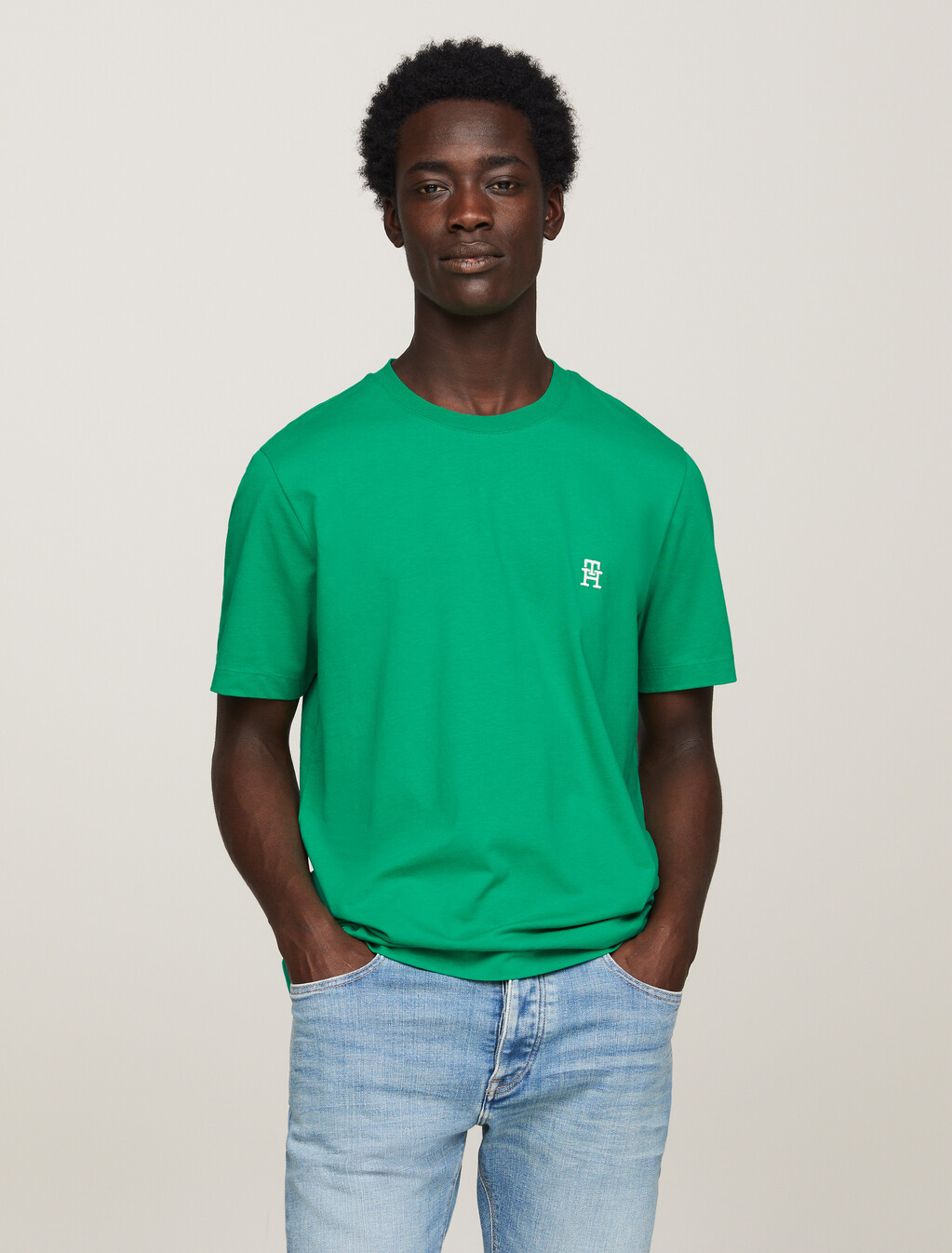 TH Monogram 標誌 T 恤, Olympic Green, hi-res