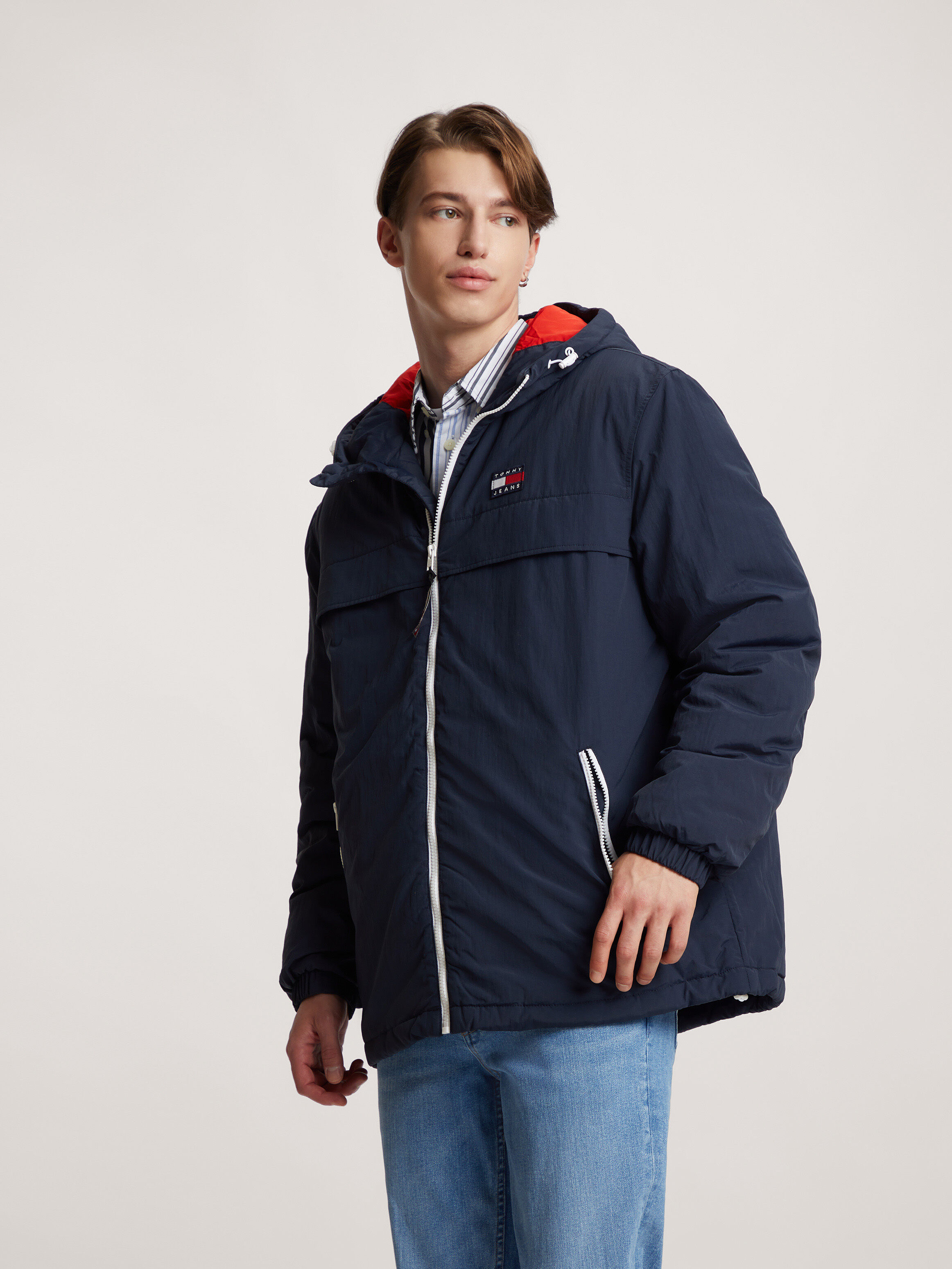 Tommy hilfiger top navy blue windbreaker