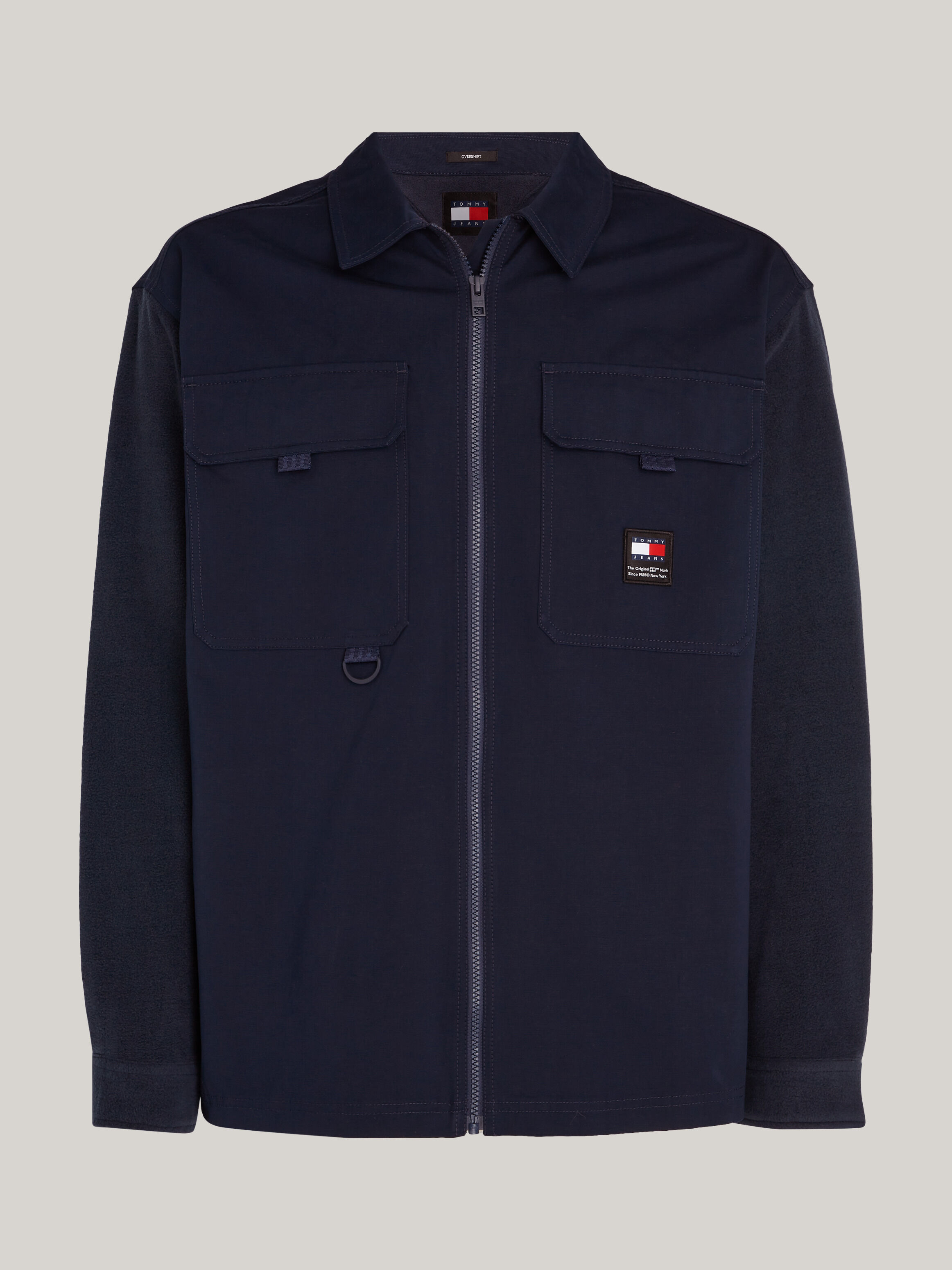 Fabric Mix Zip Thru Overshirt