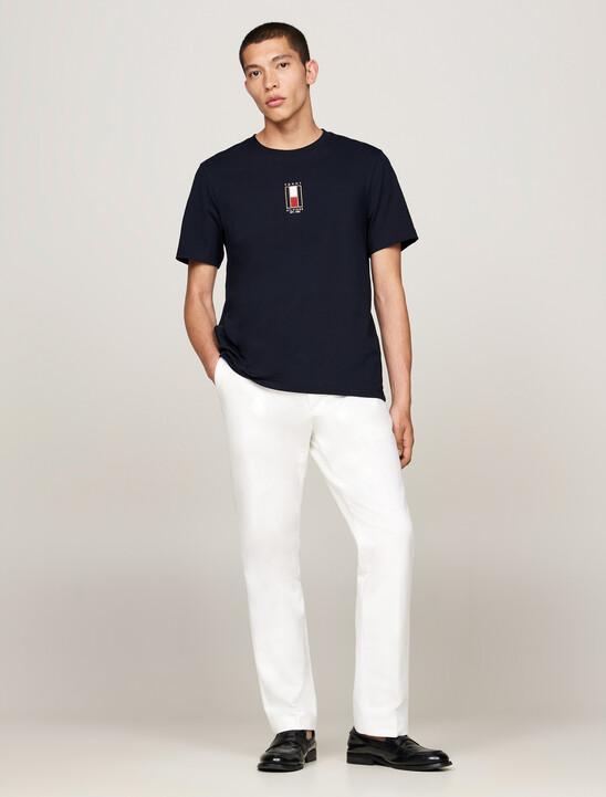 Vertical Flag Embroidery T-Shirt, Desert Sky Vertical Flag Embroidery T-Shirt