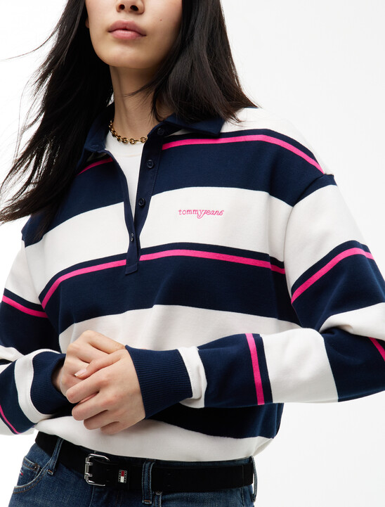 Logo Embroidery Terry Relaxed Rugby Shirt