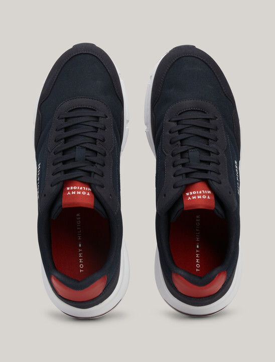 Logo Mixed Texture Chunky Trainers