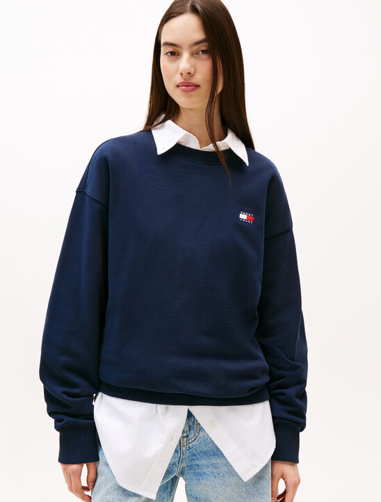 Tommy 旗幟徽章寬鬆運動衫