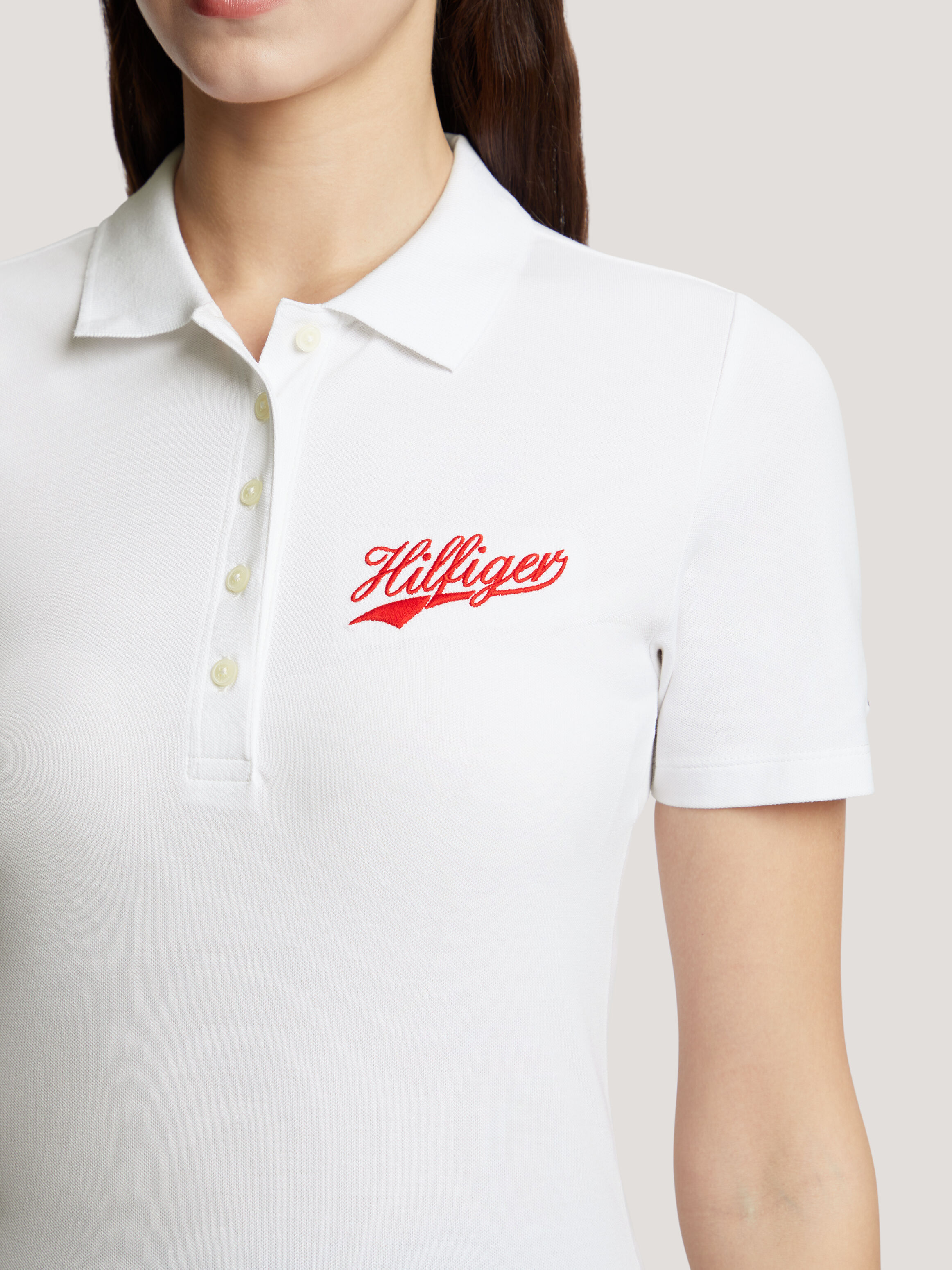 Tommy hilfiger white polo shirt womens 2025