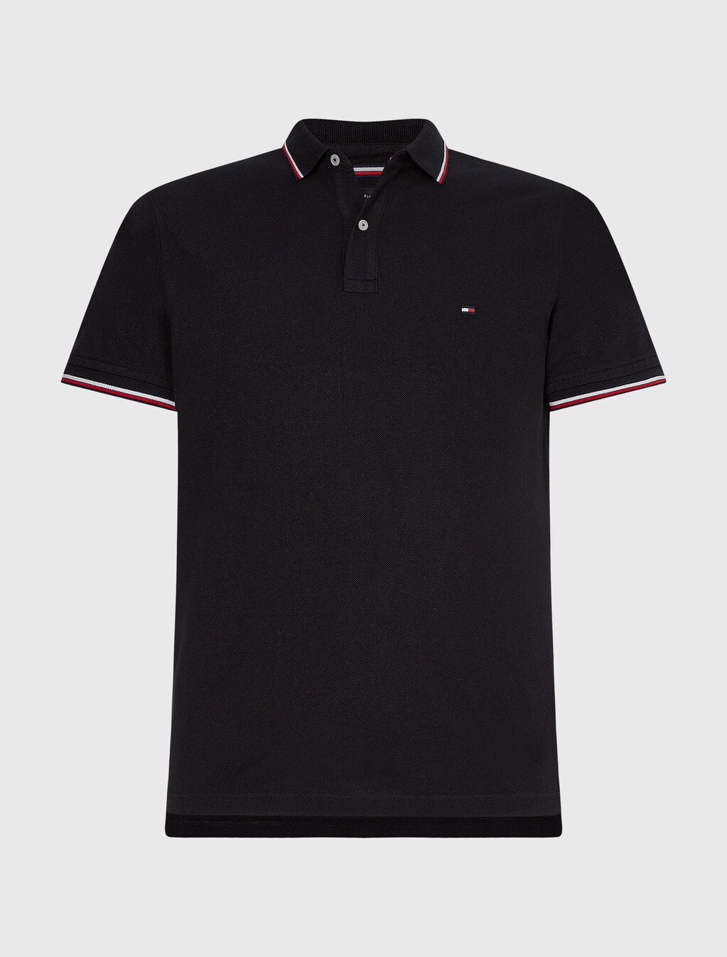 Core 修身版有機棉 Polo 衫, BLACK, hi-res