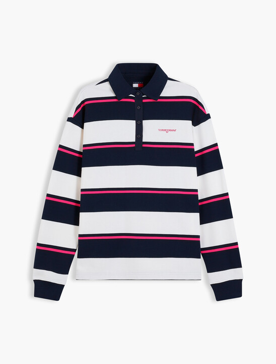 Logo Embroidery Terry Relaxed Rugby Shirt