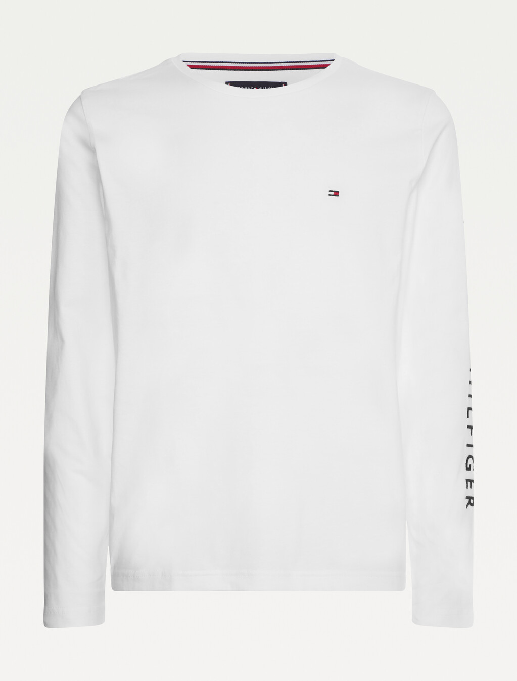 長袖棉 T 恤, White, hi-res