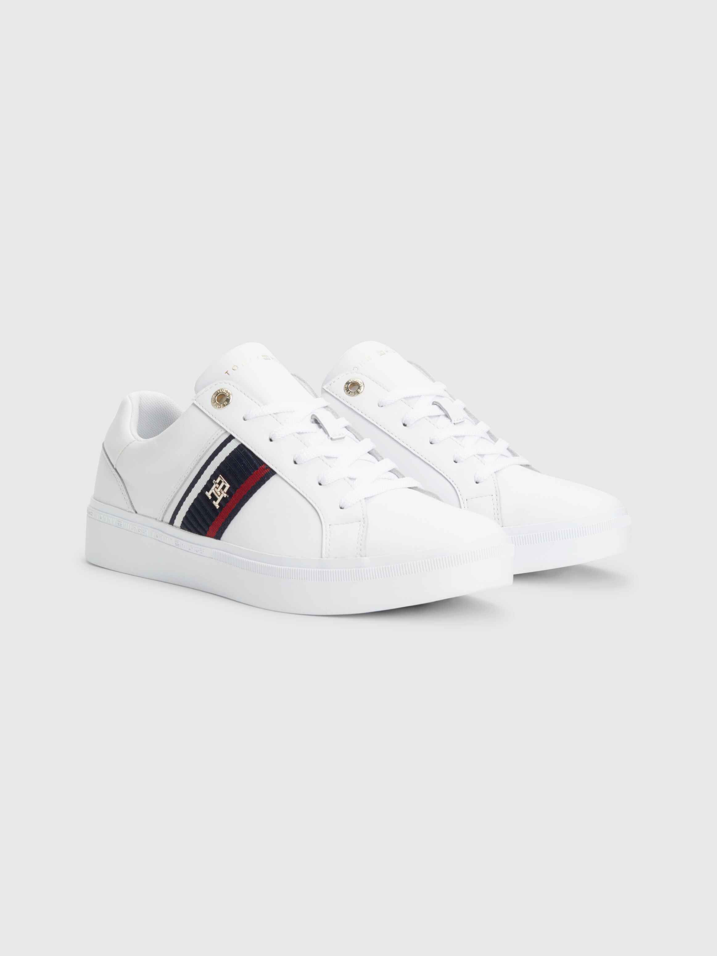 Signature Leather Monogram Cupsole Trainers