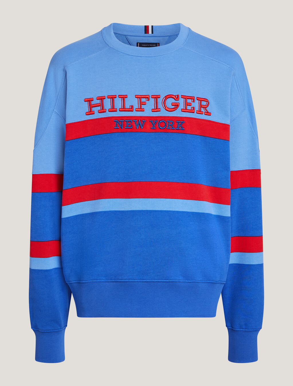 Hilfiger Monotype 拼色運動衫, Blue Spell, hi-res