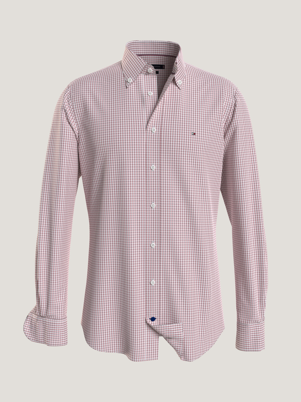 格紋牛津布襯衫, Flora Pink/White, hi-res
