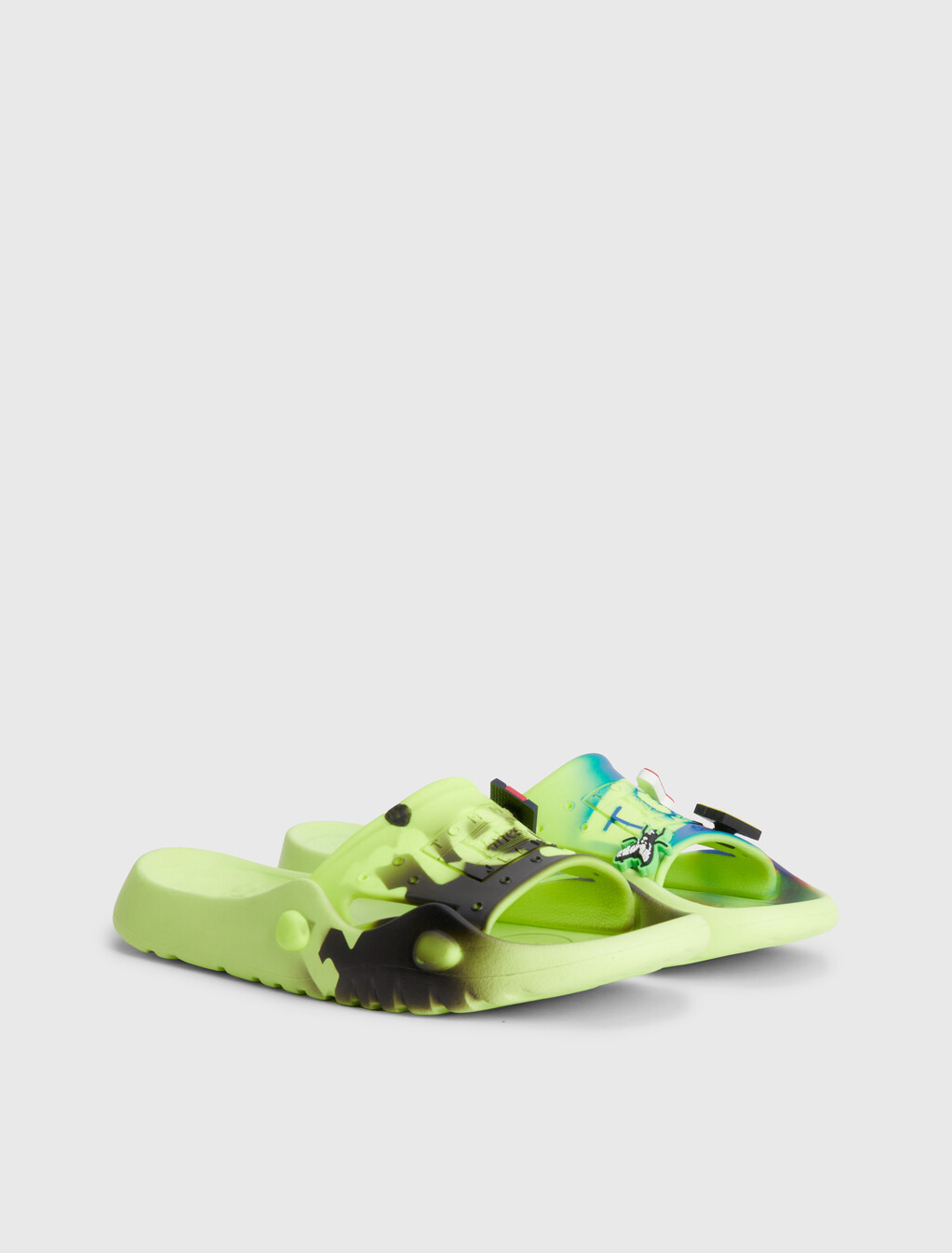 Tommy X Aries Pool Slides, Safety Yellow, hi-res