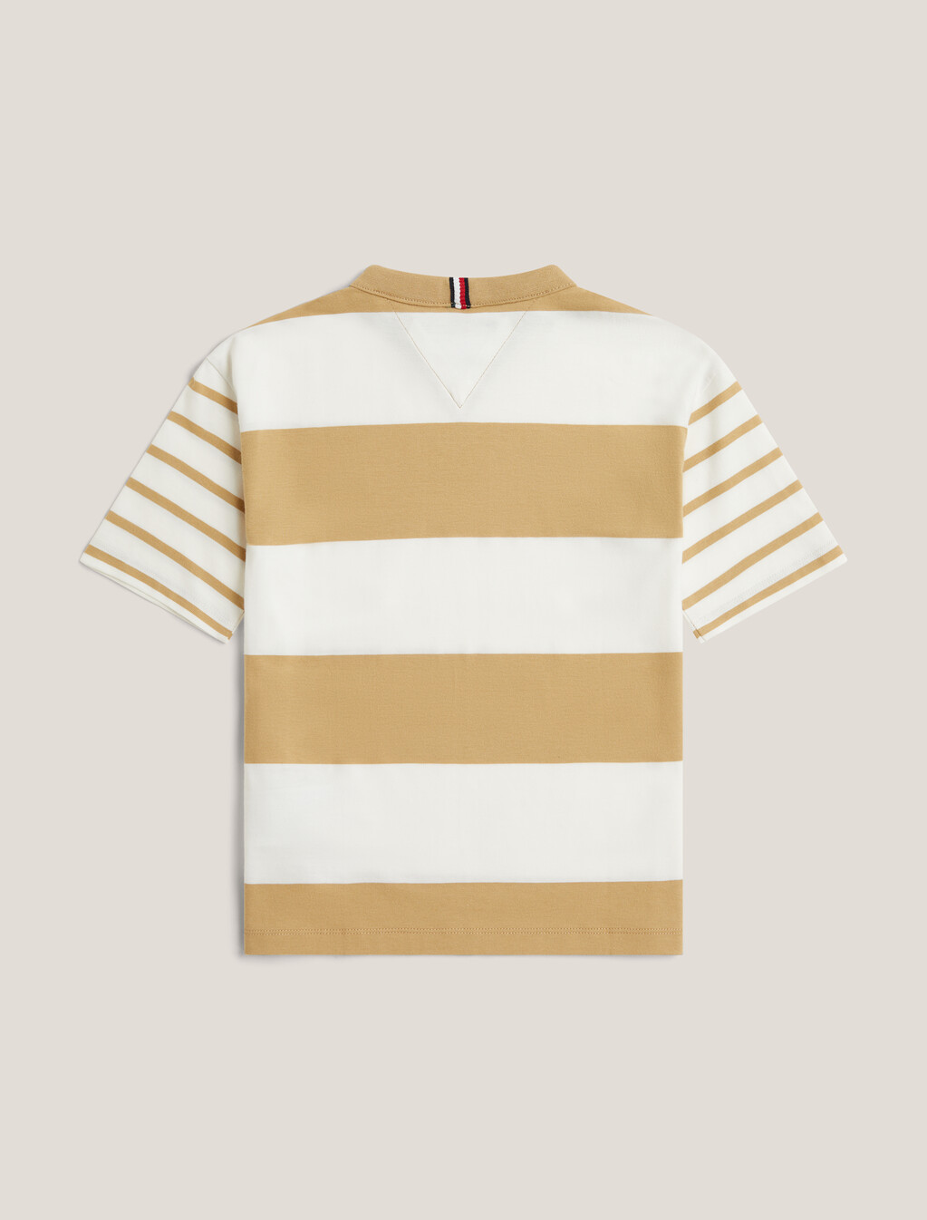 混合條紋圓領 T 裇, Classic Khaki / White, hi-res