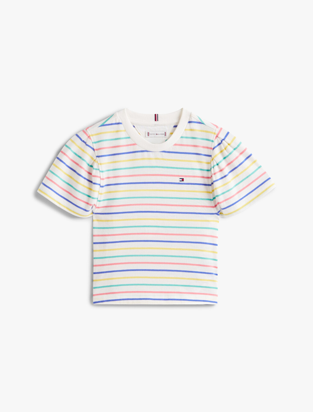 Stripe Relaxed Jersey Crew Neck Top, Ancient White Stripes, hi-res
