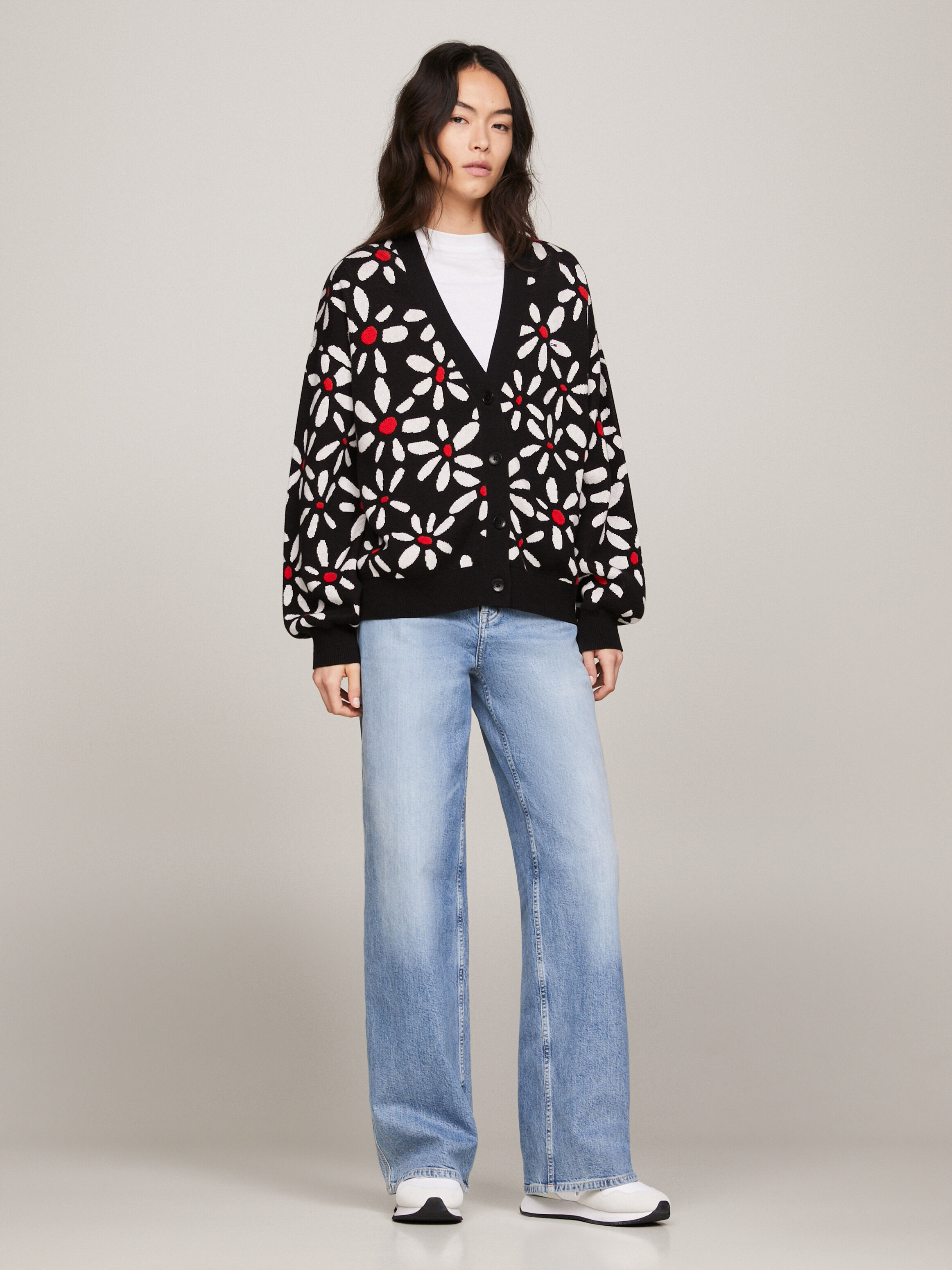 Womens black oversized cardigan outlet