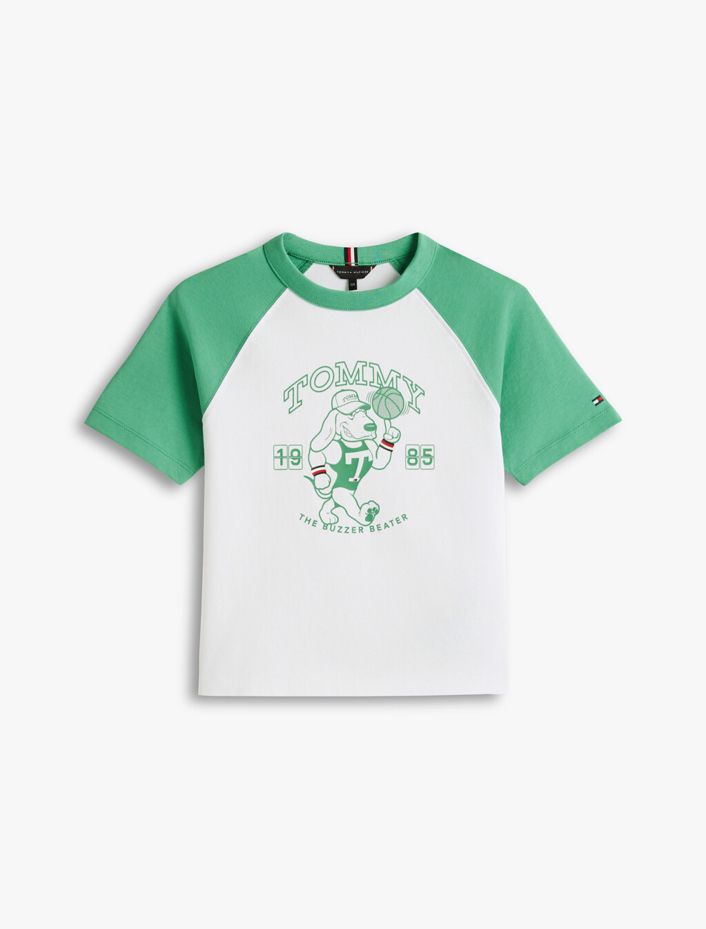 Graphic Raglan Crew Neck T-Shirt, White, hi-res