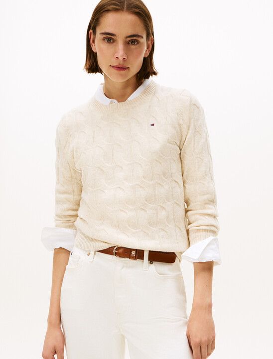 Pure Wool Cable Knit Jumper