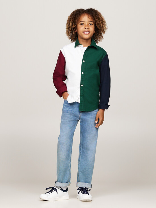 Boys Color Block Shirt