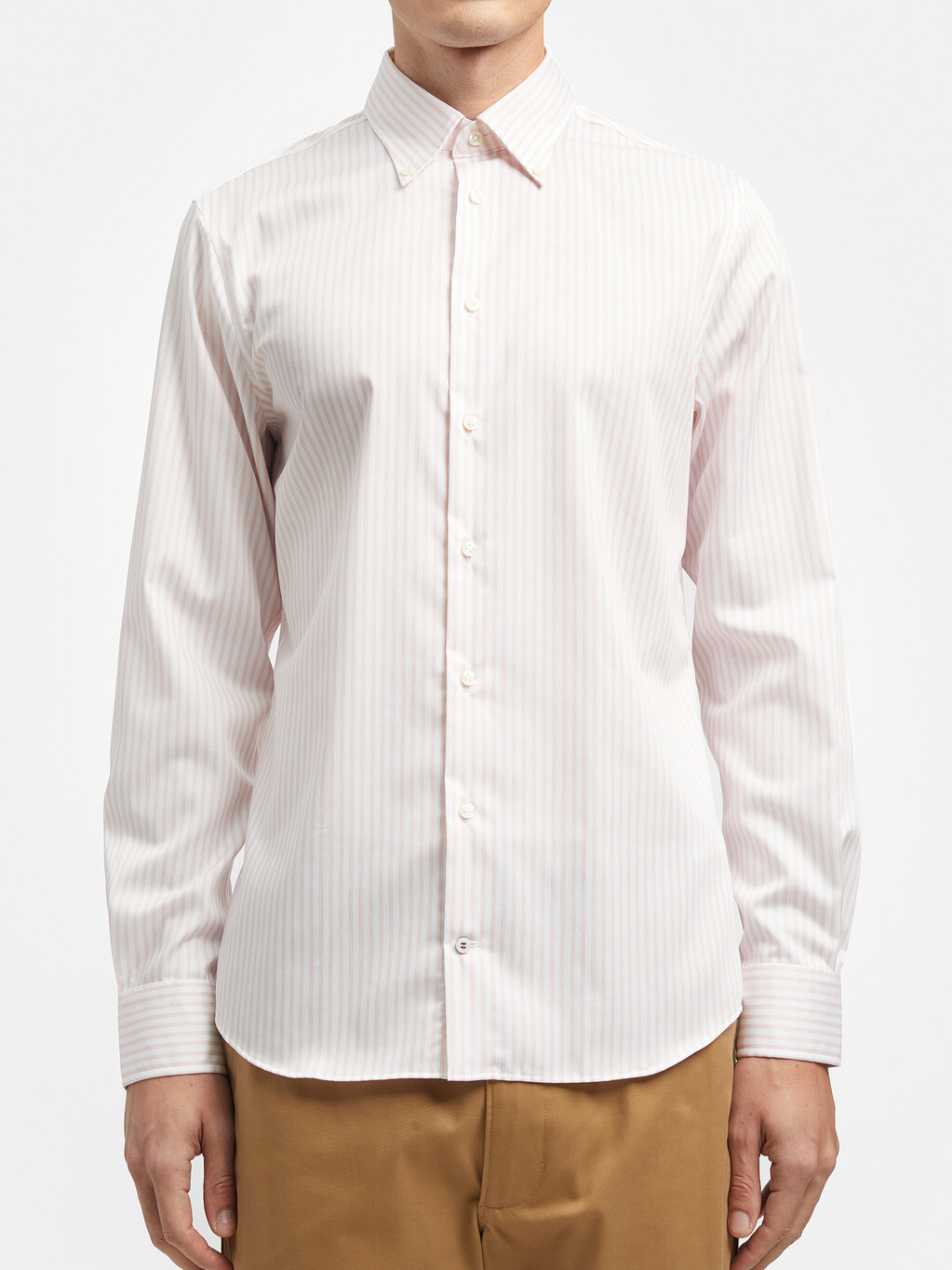 TH Flex 條紋修身襯衫, Flora Pink / Optic White, hi-res