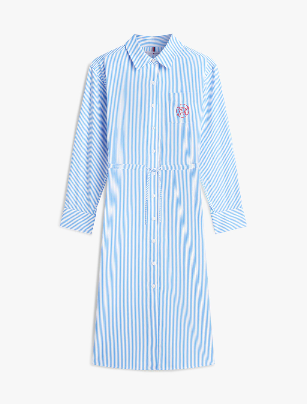 Banker Stripe Shirt Dress, Mesmerizing Blue / Ecru, hi-res