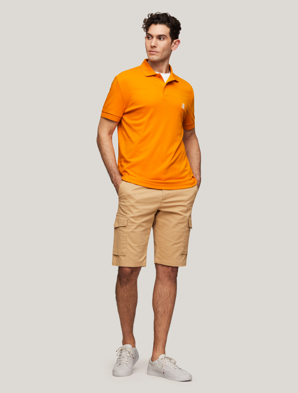 TH Monogram Regular Fit Polo, Rich Ochre, hi-res