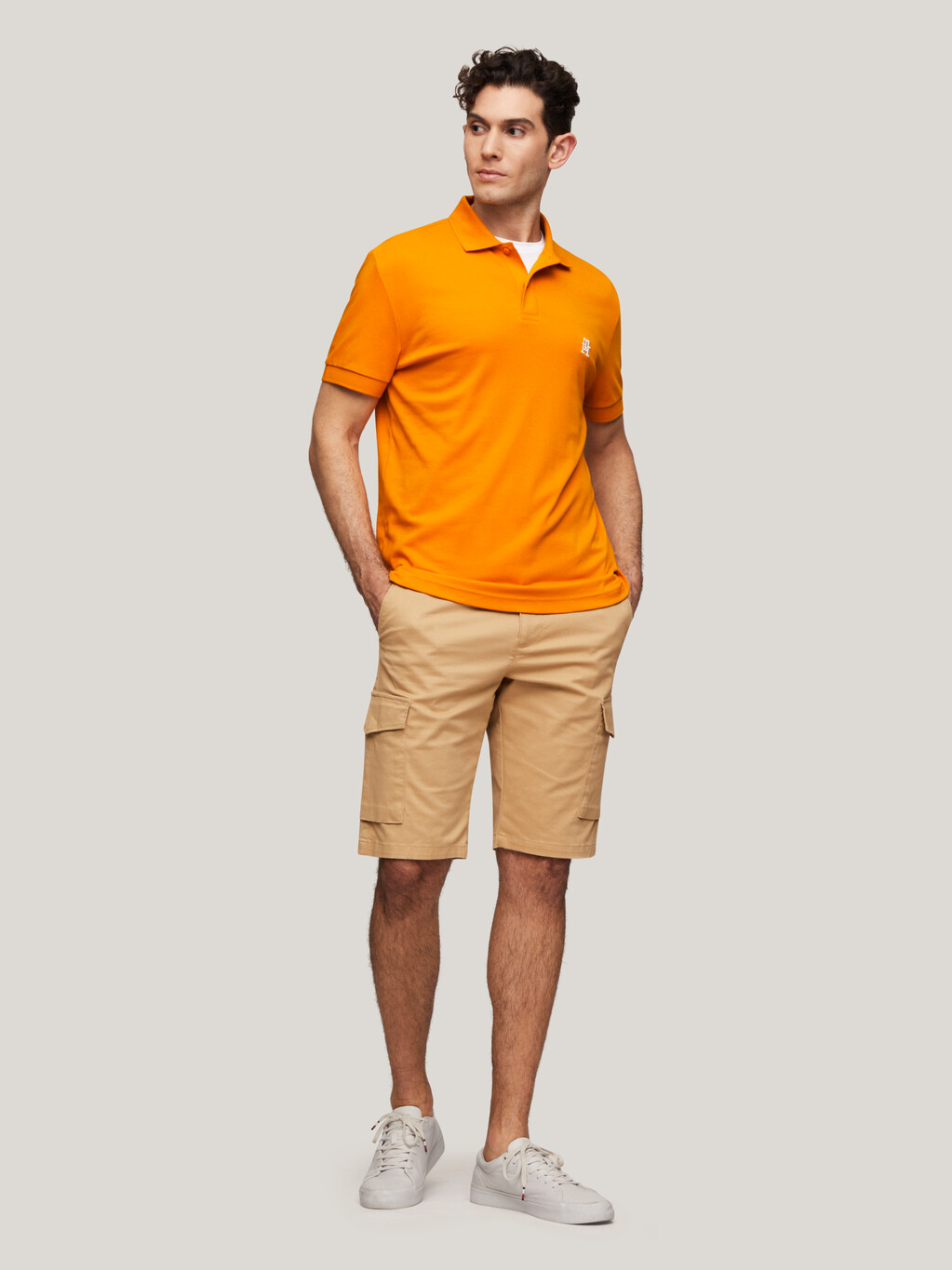 TH Monogram Regular Fit Polo, Rich Ochre, hi-res