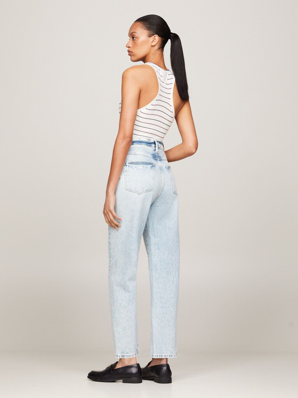 High Rise Straight Twisted Seam Jeans, Lev, hi-res