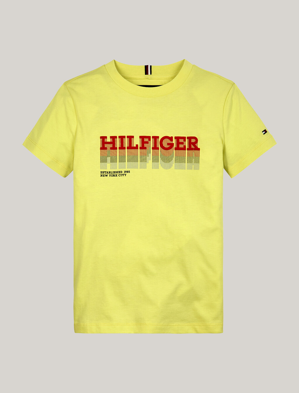 男童裝褪色 Hilfiger 印花 T 恤, Yellow Tulip, hi-res
