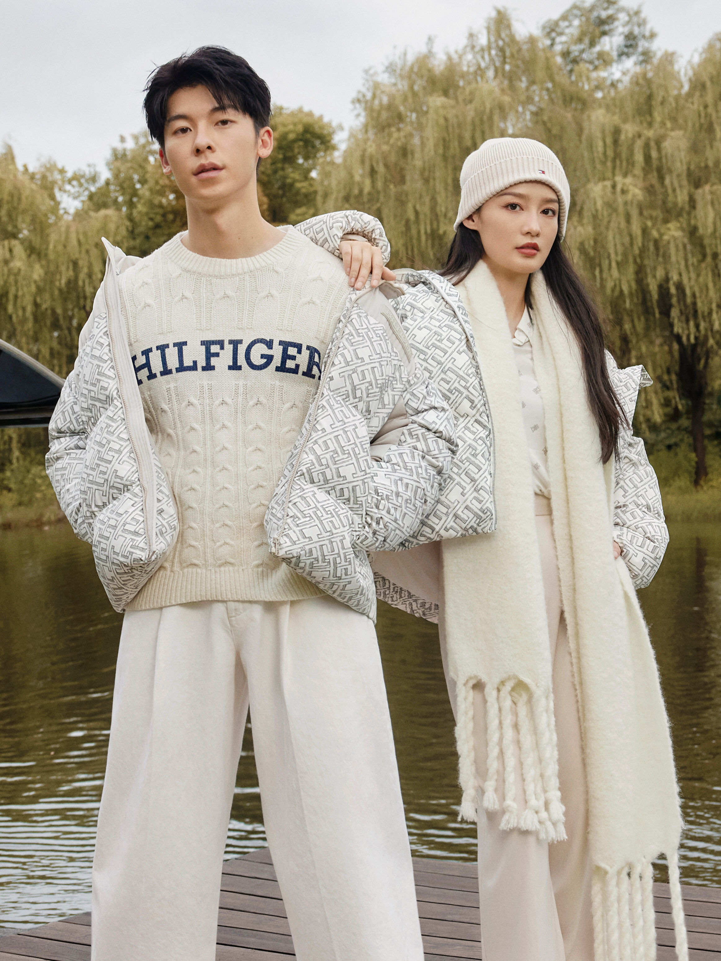 Hilfiger Monotype Cable Knit Oversized Jumper