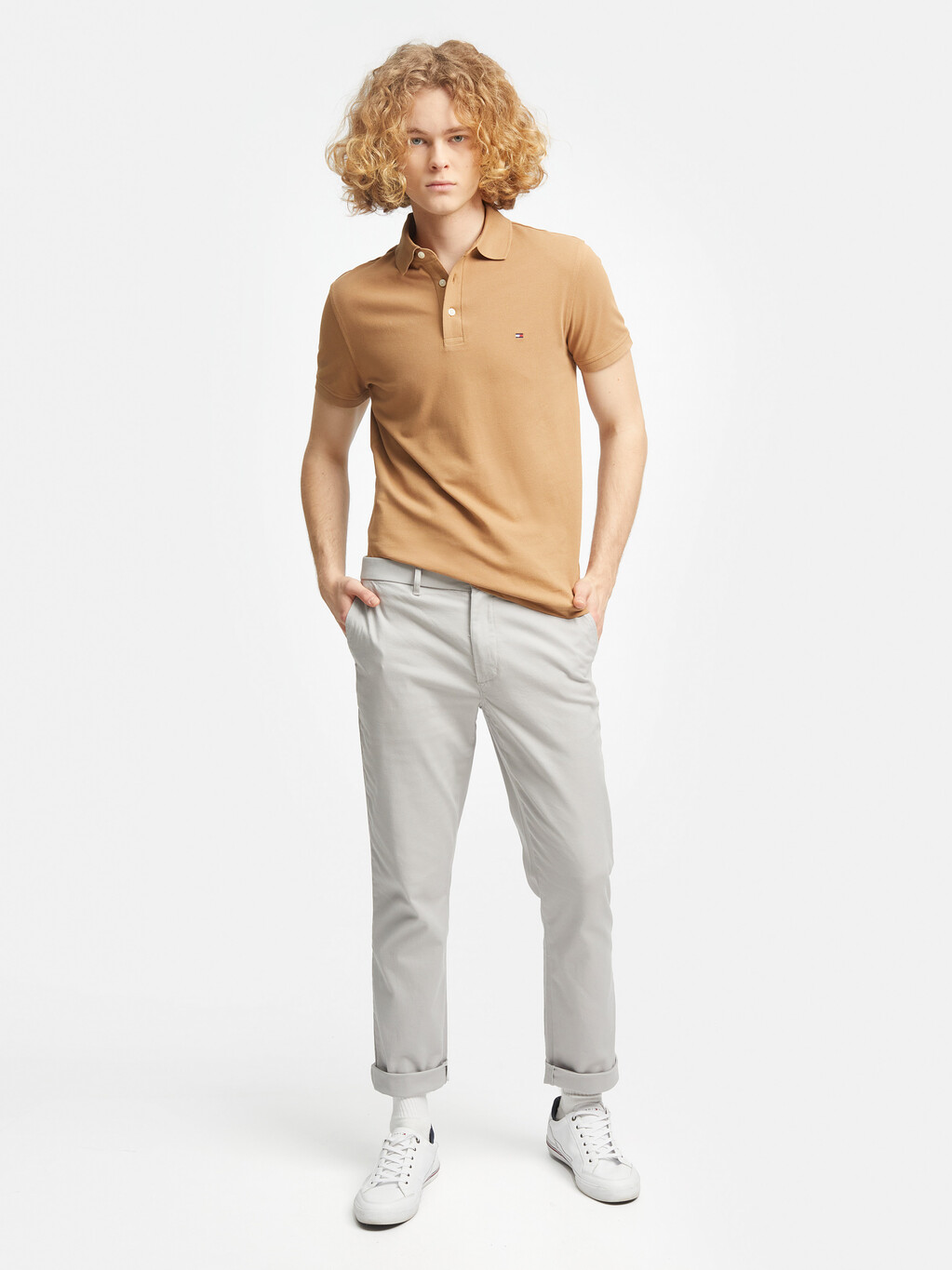 1985 Collection Slim Fit Polo, Countryside Khaki, hi-res