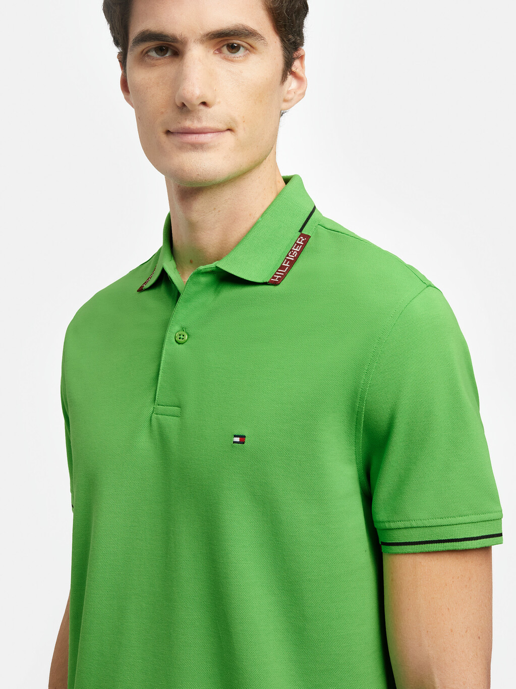 飾邊衣領標準版型 Polo 衫, Spring Lime, hi-res