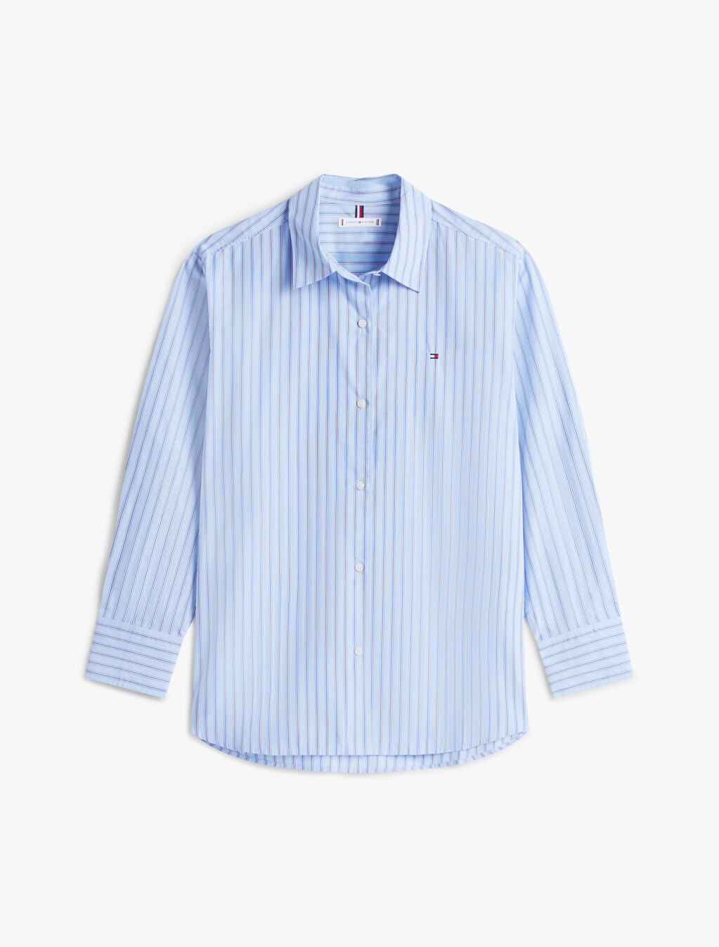 Asia Fit Essential Poplin Shirt, Sile Stp/ Vessel Blue, hi-res
