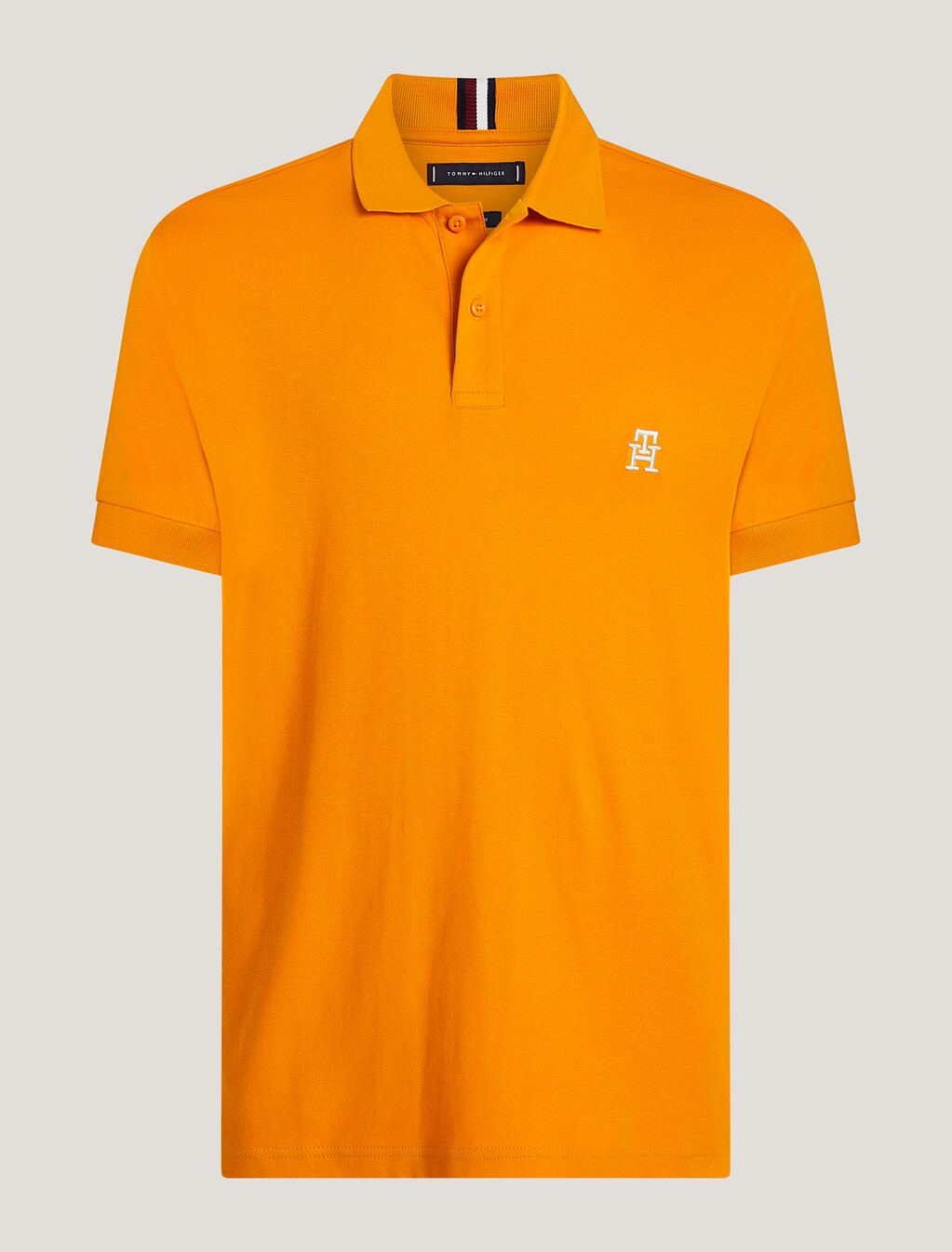 TH Monogram Regular Fit Polo, Rich Ochre, hi-res