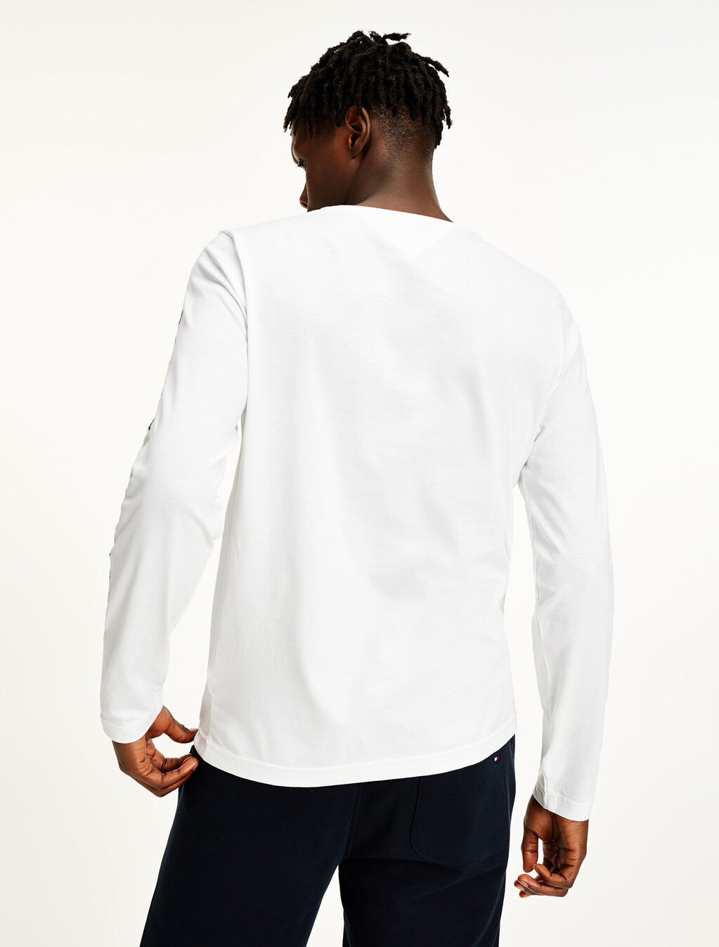 長袖棉 T 恤, White, hi-res