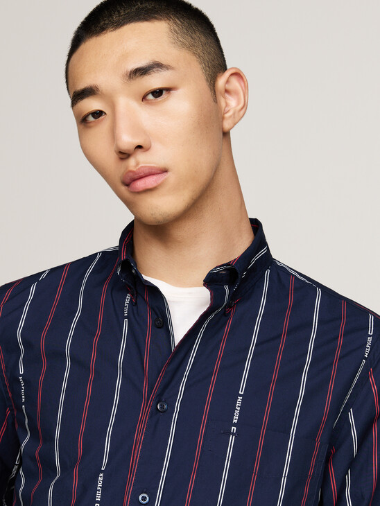 Hilfiger Monotype Pinstripe Regular Fit Shirt