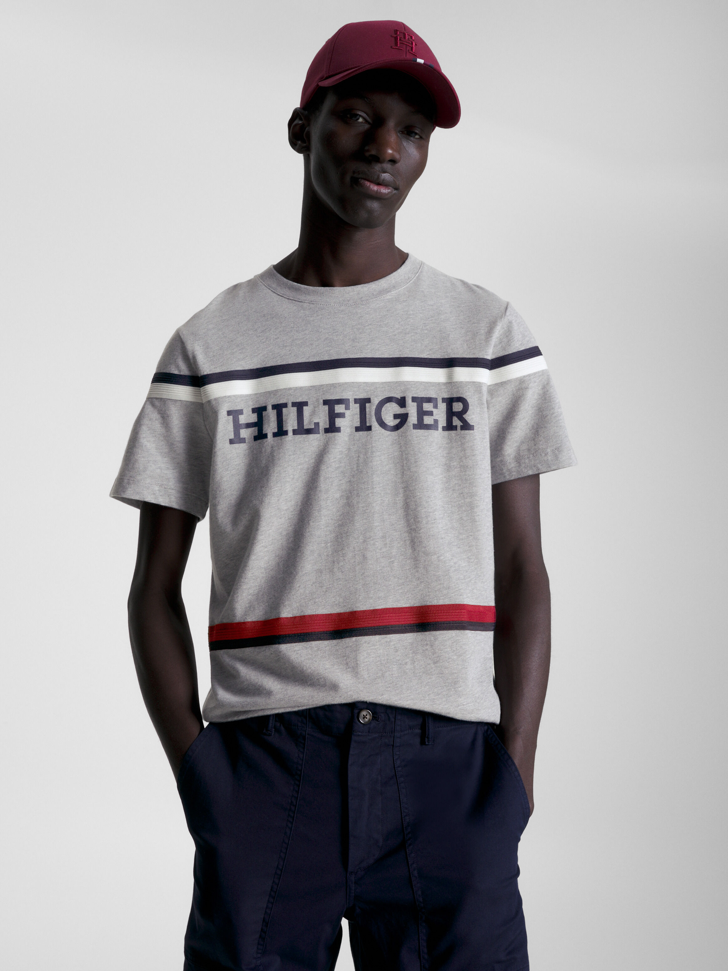 Hilfiger Monotype Global Stripe T Shirt Tommy Hilfiger Taiwan