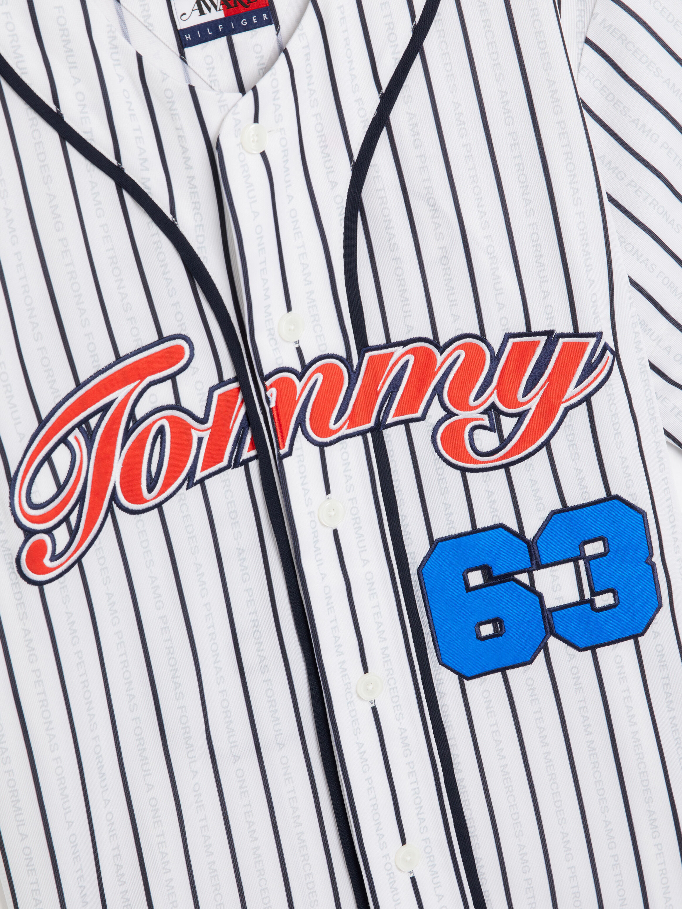 Tommy X Mercedes Amg F1 X Awake Ny George Russell Baseball Shirt