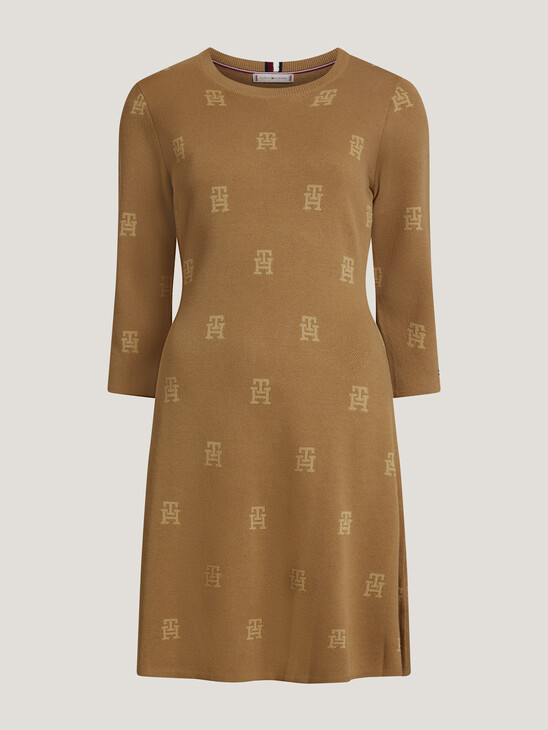 CNY TH Monogram Knit Dress