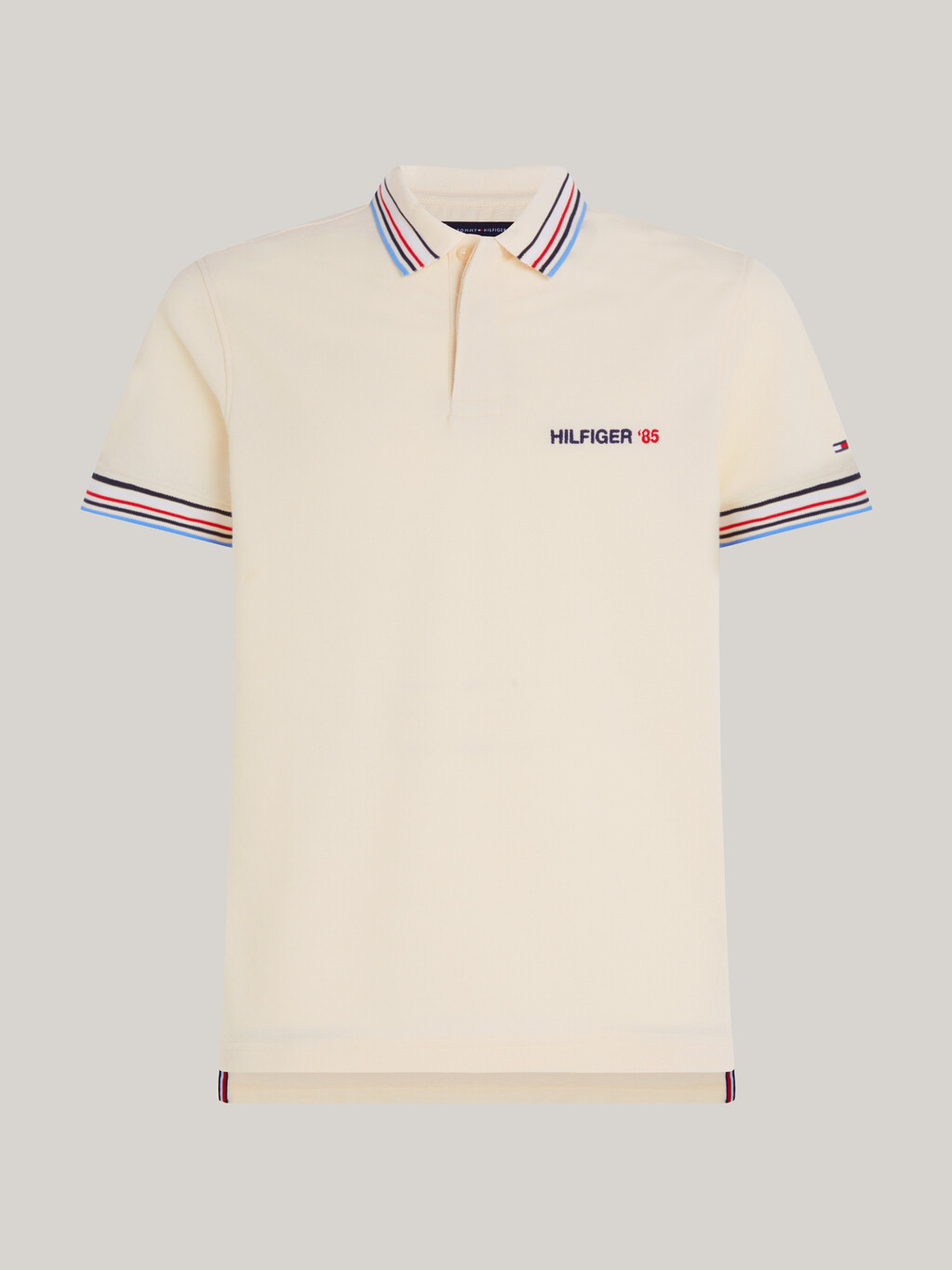 Global Stripe Tipped Regular Fit Polo, Calico, hi-res