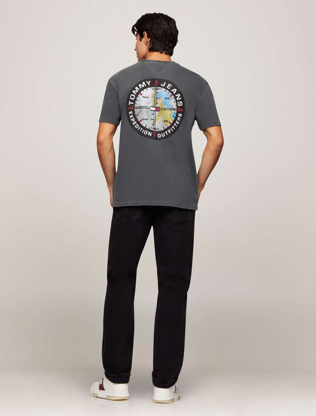Compass Graphic T-Shirt, New Charcoal, hi-res