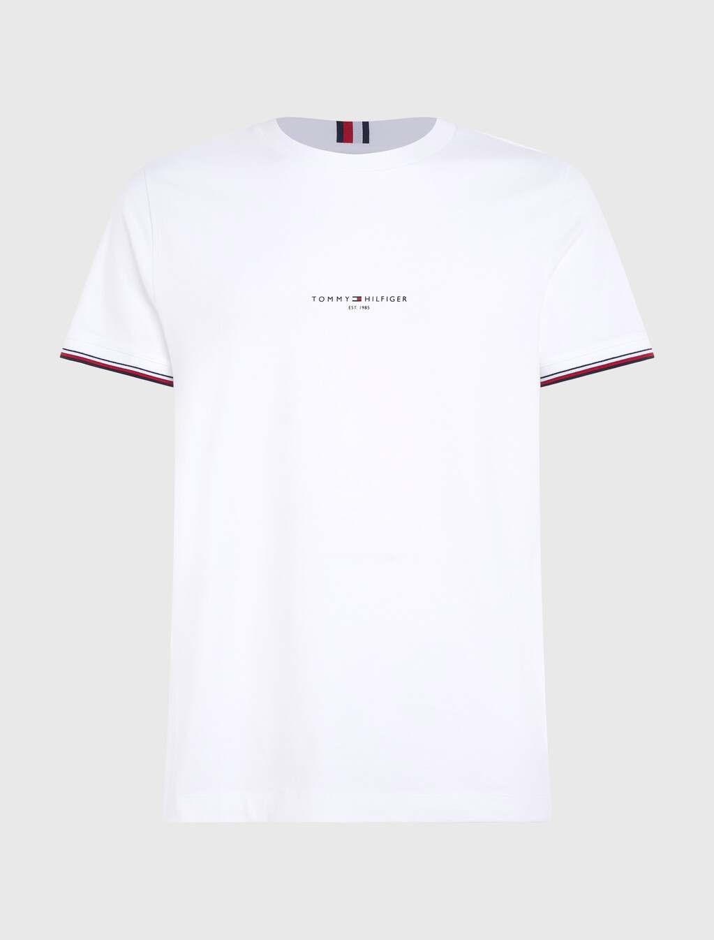 尖袖修身 T 恤, White, hi-res