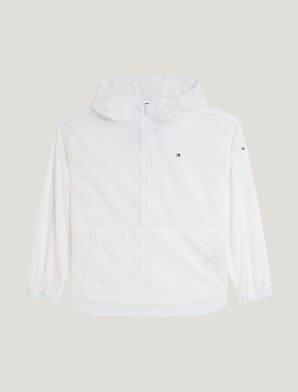 Kids Flag Embroidery Windbreaker, White, hi-res