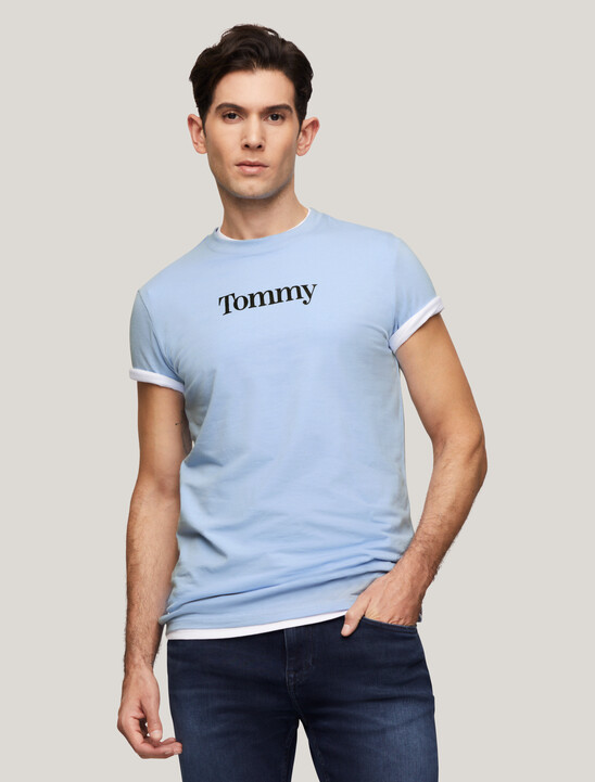 金屬色 Tommy 超修身 T 恤