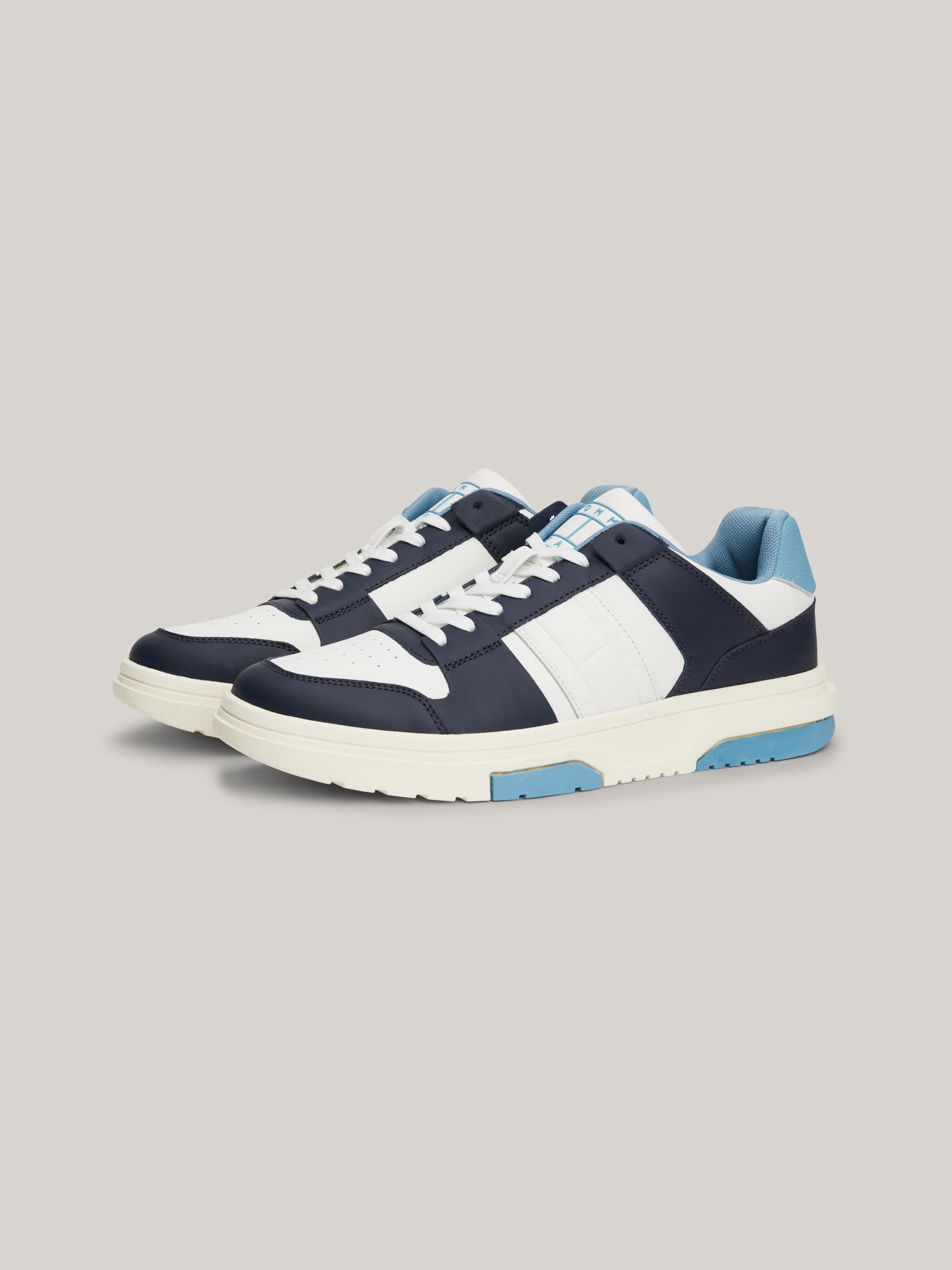 The Brooklyn Leather Colour Blocked Trainers