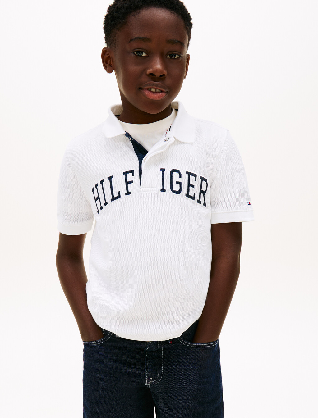 Regular Fit Textured Polo Shirt, White, hi-res