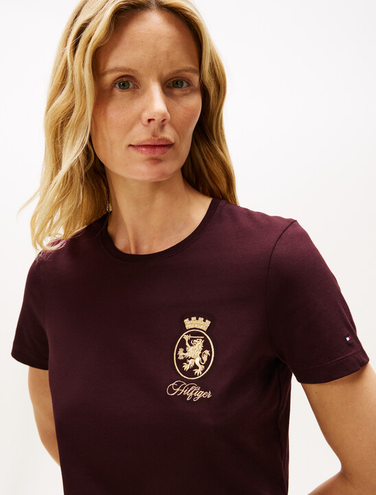 TH Crest Embroidery Crew Neck T-Shirt