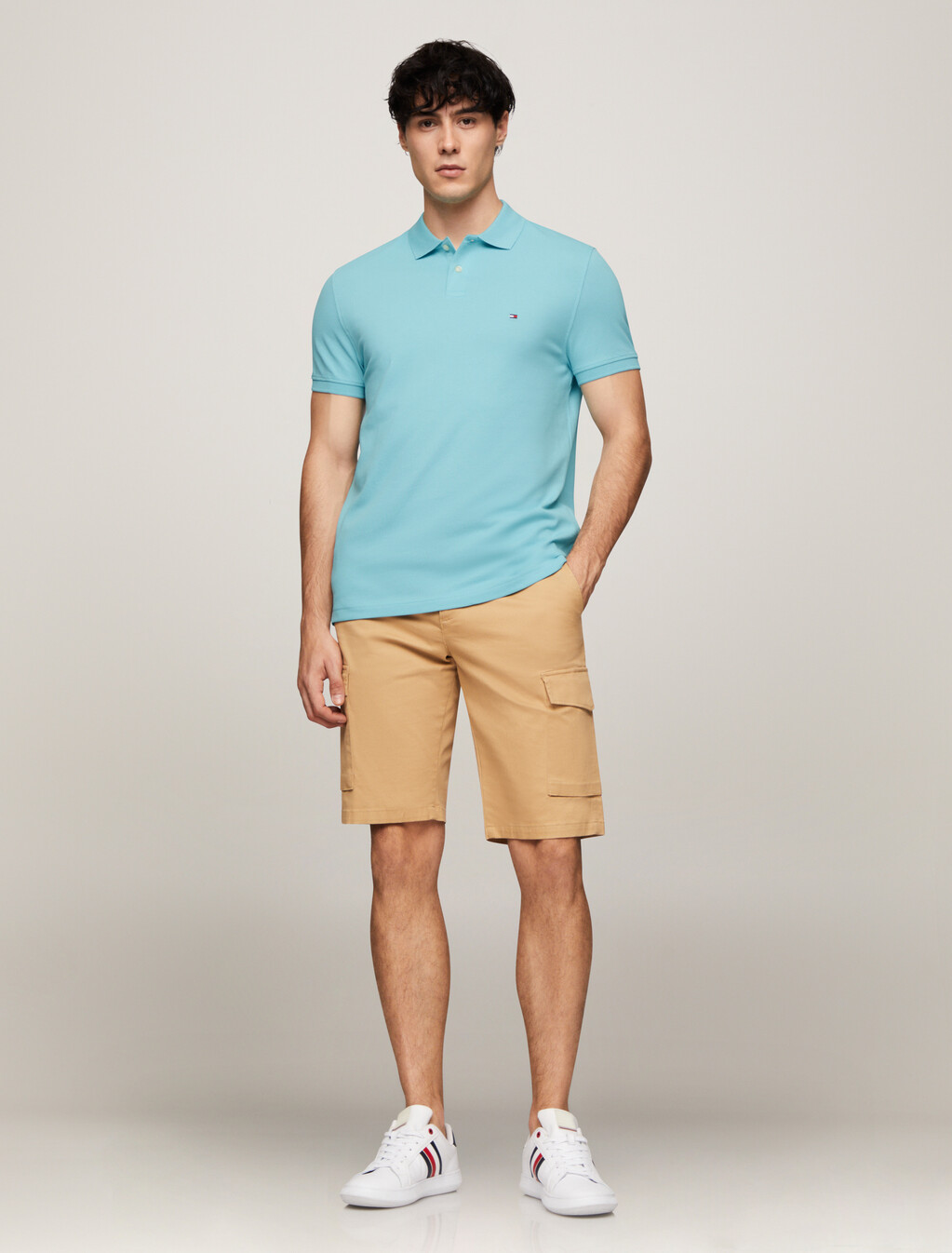 1985 標準版型 Polo 恤, Tradewinds Aqua, hi-res