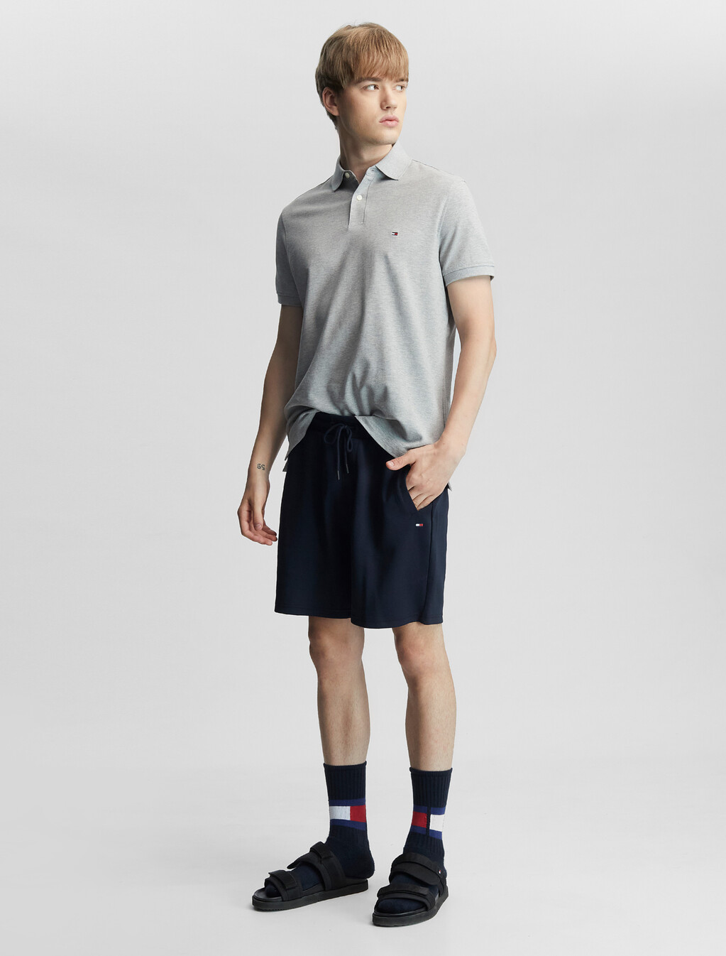 1985 系列標準版型 Polo 衫, Light Grey Heather, hi-res
