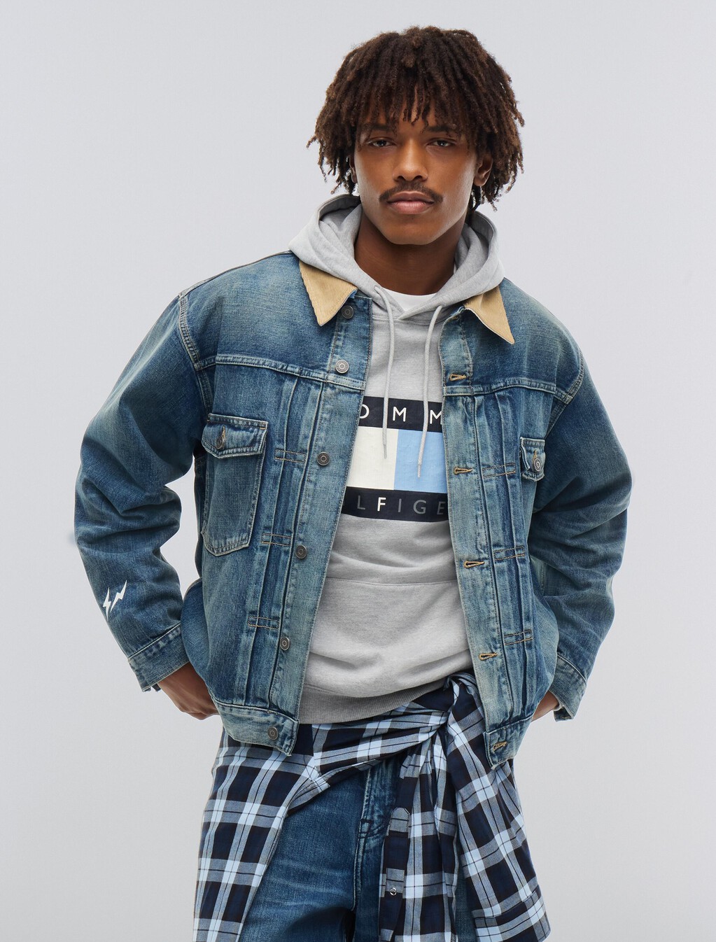卡車款牛仔外套, Mid Wash Denim, hi-res