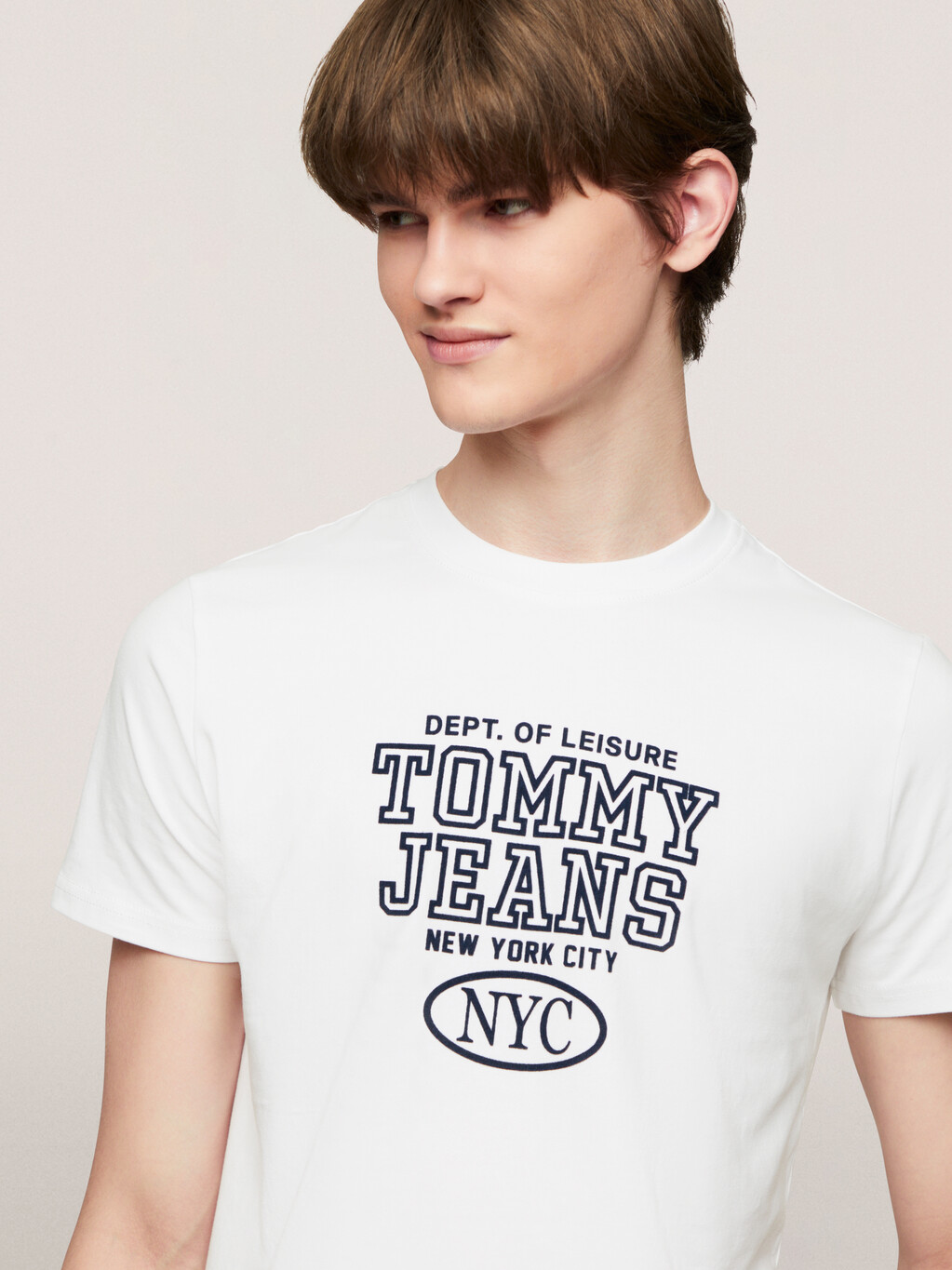 Tommy Flock Logo T-Shirt, White, hi-res