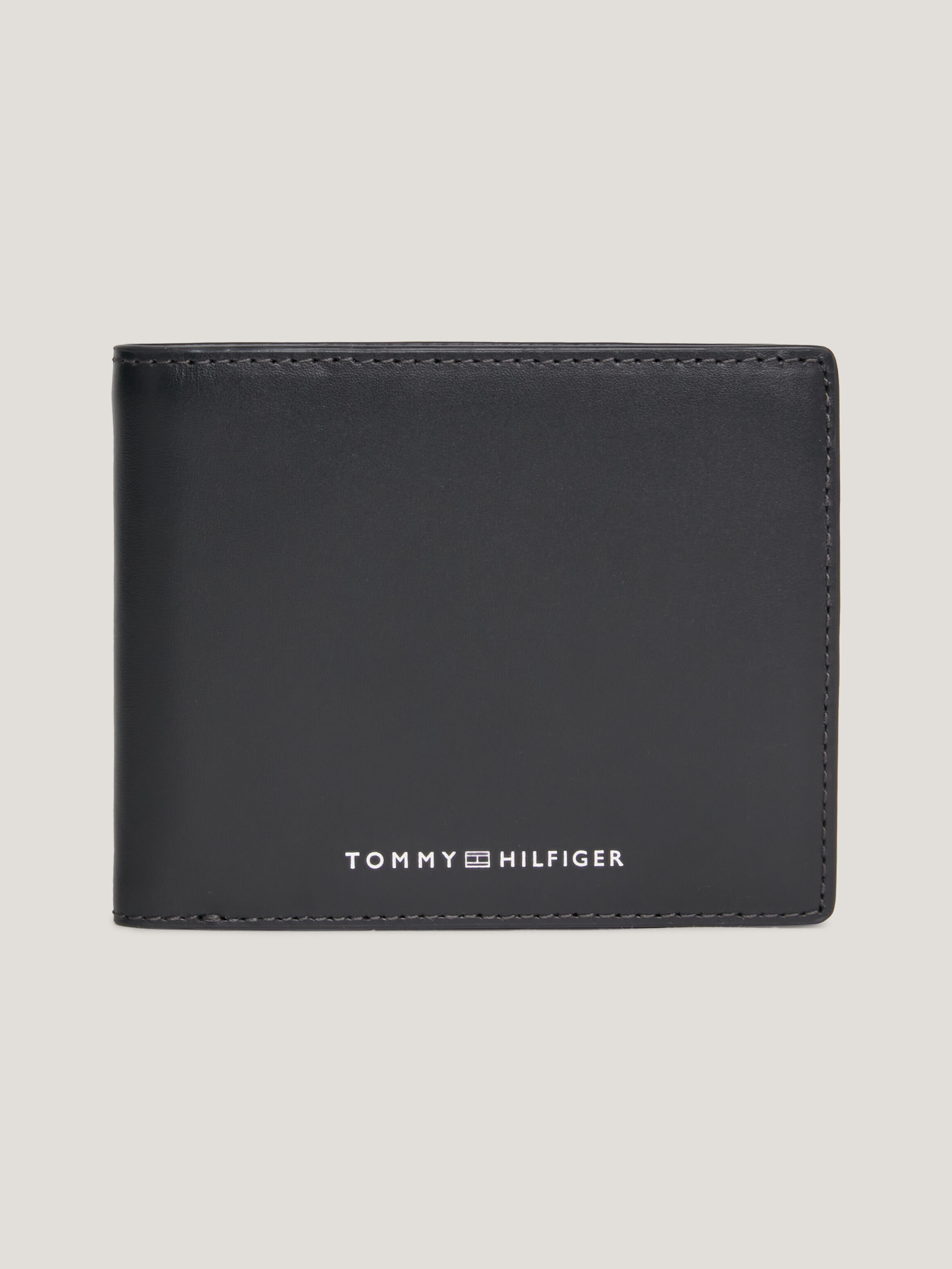 Leather Coin And Credit Card Wallet Black